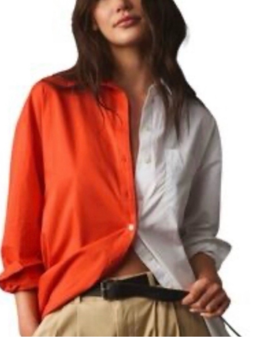Maeve Bennet  Color block Button down Shirt  Size Medium ( Petite) & 1X